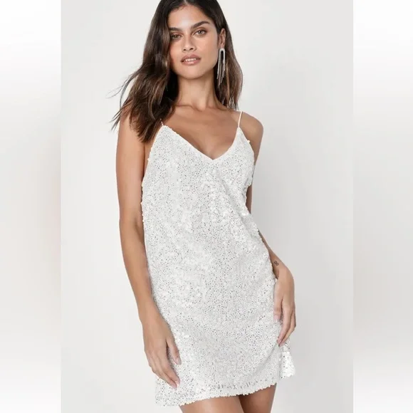 sparkly backless mini dress Sexy Spaghetti Straps Backless Short Sequin Dress Women Holiday Dress main image 0